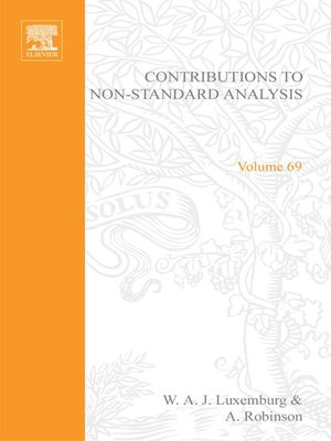 cover image of Contributions to Non-Standard Analysis